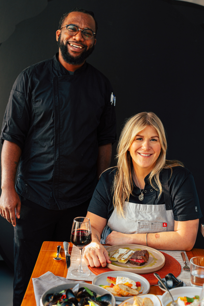 Wayman Clayton and Lindsey Noto King worked on the menu for the FEAST Bham Valentine's Day meal kit. (Photo provided by Lindsey Noto King) 